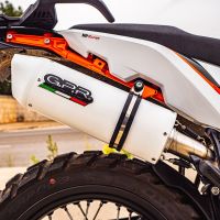 Exhaust compatible with Ktm 890 Adventure R/Rally 2025-2026, Albus Evo4, Slip-on exhaust including removable db killer and link pipe, EPA-compliant 