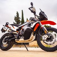 Exhaust compatible with Ktm 890 Adventure R/Rally 2025-2026, Albus Evo4, Slip-on exhaust including removable db killer and link pipe, EPA-compliant 