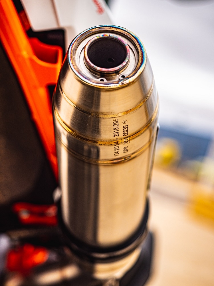 Exhaust compatible with Ktm 890 Adventure R/Rally 2025-2026, Deeptone Inox, Slip-on exhaust including link pipe 