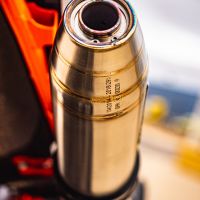 Exhaust compatible with Ktm 890 Adventure R/Rally 2025-2026, Deeptone Inox, Slip-on exhaust including link pipe 