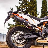 Exhaust compatible with Ktm 890 Adventure R/Rally 2025-2026, Furore Evo4 Nero, Slip-on exhaust including removable db killer and link pipe, EPA-compliant 