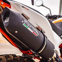 Exhaust compatible with Ktm 890 Adventure R/Rally 2025-2026, Furore Evo4 Nero, Slip-on exhaust including removable db killer and link pipe, EPA-compliant 