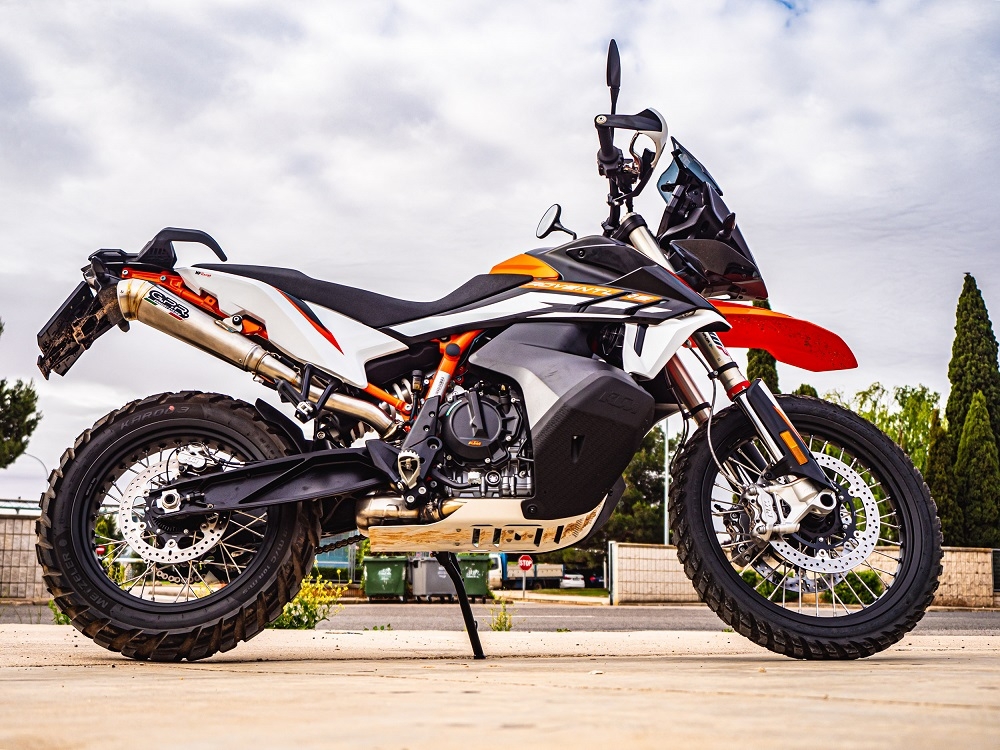 Exhaust compatible with Ktm 890 Adventure R/Rally 2025-2026, Powercone Evo, Slip-on exhaust including removable db killer and link pipe, EPA-compliant 