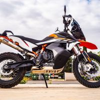 Exhaust compatible with Ktm 890 Adventure R/Rally 2025-2026, Powercone Evo, Slip-on exhaust including removable db killer and link pipe, EPA-compliant 