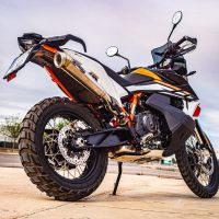 Exhaust compatible with Ktm 890 Adventure R/Rally 2025-2026, Powercone Evo, Slip-on exhaust including removable db killer and link pipe, EPA-compliant 