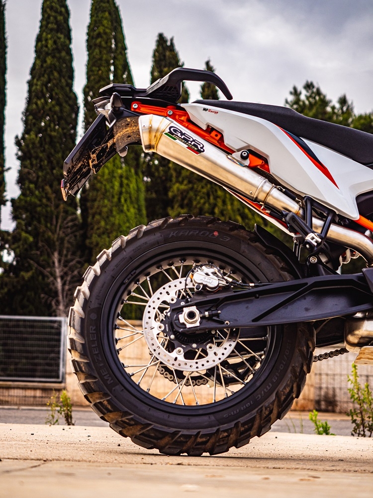 Exhaust compatible with Ktm 890 Adventure R/Rally 2025-2026, Powercone Evo, Slip-on exhaust including removable db killer and link pipe, EPA-compliant 