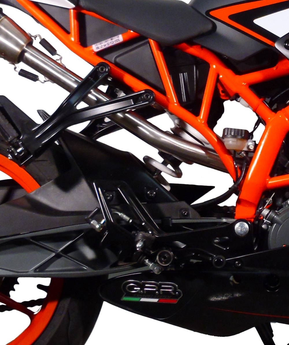 Exhaust compatible with Ktm RC 125 2014-2016, Albus Ceramic, Slip-on exhaust including removable db killer and link pipe, not EPA-compliant 