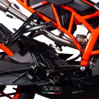 Exhaust compatible with Ktm RC 125 2014-2016, Albus Ceramic, Slip-on exhaust including removable db killer and link pipe, not EPA-compliant 
