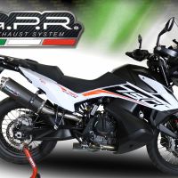 Exhaust compatible with Ktm 790 Adventure 2021-2024, Dual Poppy, Slip-on exhaust including removable db killer and link pipe, EPA-compliant 