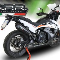 Exhaust compatible with Ktm 790 Adventure 2018-2020, GP Evo4 Black Titanium, Slip-on exhaust including removable db killer and link pipe 