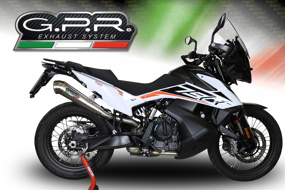 Exhaust compatible with Ktm 790 Adventure 2025-2026, Powercone Evo, Slip-on exhaust including removable db killer and link pipe, EPA-compliant 