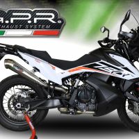 Exhaust compatible with Ktm 790 Adventure 2025-2026, Powercone Evo, Slip-on exhaust including removable db killer and link pipe, EPA-compliant 