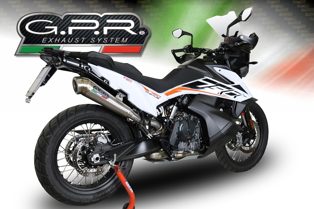 Exhaust compatible with Ktm 790 Adventure 2025-2026, Powercone Evo, Slip-on exhaust including removable db killer and link pipe, EPA-compliant 