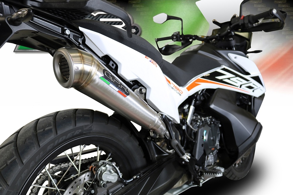 Exhaust compatible with Ktm 790 Adventure 2025-2026, Powercone Evo, Slip-on exhaust including removable db killer and link pipe, EPA-compliant 