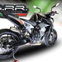 Exhaust compatible with Ktm 790 Duke 2021-2024, Deeptone Inox, Slip-on exhaust including link pipe 