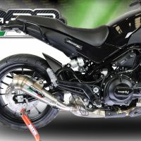 Exhaust compatible with Benelli Leoncino 500 Trail 2017-2024, Powercone Evo, Slip-on exhaust including removable db killer and link pipe 