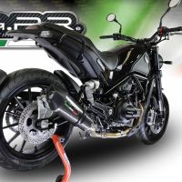 Exhaust compatible with Benelli Leoncino 500 2017-2024, GP Evo4 Poppy, Slip-on exhaust including removable db killer and link pipe 