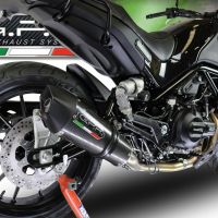 Exhaust compatible with Benelli Leoncino 500 2017-2024, GP Evo4 Poppy, Slip-on exhaust including removable db killer and link pipe 