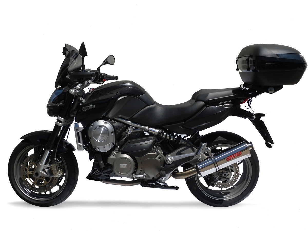 Exhaust compatible with Aprilia Mana 850 Gt 2007-2016, Trioval, Mid-Full system exhaust including removable db killer 