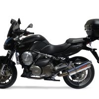 Exhaust compatible with Aprilia Mana 850 Gt 2007-2016, Trioval, Mid-Full system exhaust including removable db killer 