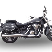 GPR escape compatible con  Yamaha Xvs 1300 Midnight Star  2006-2014, Inox Oval Bomb, Escape legal, homologado, silenciador con db killer desmontable y tubo de conexión específico 
