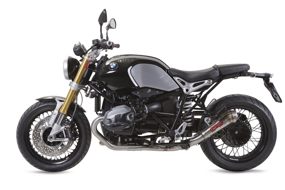 Exhaust compatible with Bmw R Nine-T 1200 - Pure - Racer - Urban - Scrambler G/S 2017-2023, Powercone Evo, Slip-on exhaust including removable db killer and link pipe 