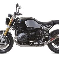 Exhaust compatible with Bmw R Nine-T 1200 - Pure - Racer - Urban - Scrambler G/S 2017-2023, Powercone Evo, Slip-on exhaust including removable db killer and link pipe 