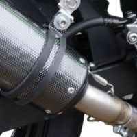 Exhaust compatible with Kawasaki Ninja 300R 2012-2017, Furore Nero, Slip-on exhaust including removable db killer and link pipe, EPA-compliant 