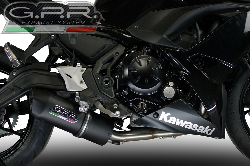 Exhaust compatible with Kawasaki Ninja 650 2021-2022, Furore Nero, Full system exhaust, including removable db killer 