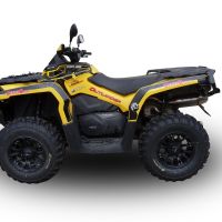 Exhaust compatible with Can Am Outlander 500 2013-2015, Deeptone Atv, Slip-on exhaust including removable db killer and link pipe, EPA-compliance NOT required 