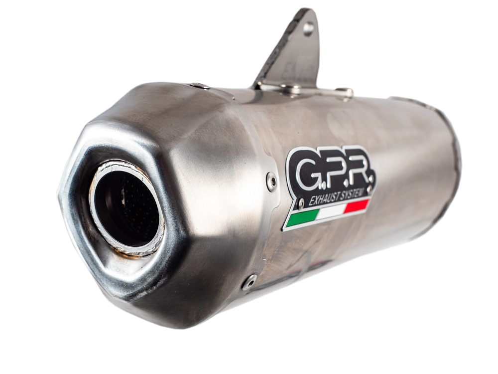 Exhaust compatible with Yamaha WR450F 2012-2015, Pentacross Inox, Slip-on exhaust, including link pipe and removable db killer spark/arrestor 