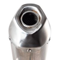 Exhaust compatible with Yamaha WR450F 2012-2015, Pentacross Inox, Slip-on exhaust, including link pipe and removable db killer spark/arrestor 