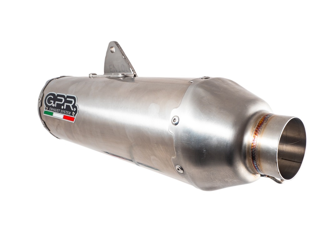 Exhaust compatible with Yamaha WR450F 2012-2015, Pentacross Inox, Slip-on exhaust, including link pipe and removable db killer spark/arrestor 