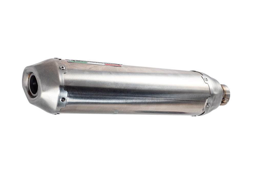 Exhaust compatible with Yamaha WR450F 2012-2015, Pentacross Inox, Slip-on exhaust, including link pipe and removable db killer spark/arrestor 