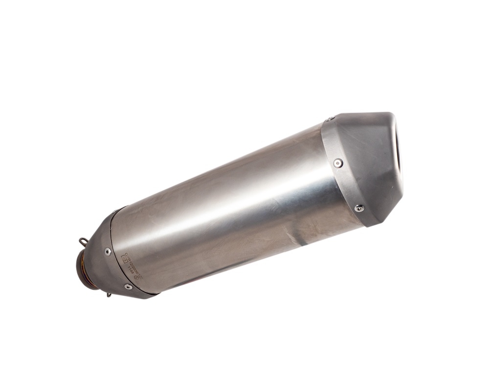Exhaust compatible with Gas Gas EX 450F 2024-2025, Pentacross Inox, Full system exhaust, including removable db killer/spark arrestor 