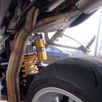 Exhaust compatible with Bmw R1200S 2006-2008, Gpe Ann. Poppy, Dual slip-on including removable db killers and link pipes 