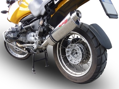 Exhaust compatible with Bmw R1150R 2000-2006, Trioval, Slip-on exhaust including removable db killer and link pipe, EPA-compliant 