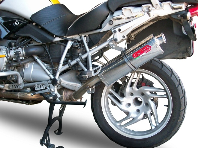 Exhaust compatible with Bmw R1200GS - Adventure 2004-2009, Trioval, Slip-on exhaust including removable db killer and link pipe, EPA-compliant 