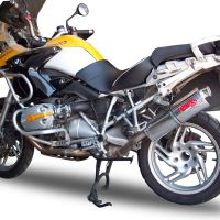 Exhaust compatible with Bmw R1200GS - Adventure 2004-2009, Trioval, Slip-on exhaust including removable db killer and link pipe, EPA-compliant 