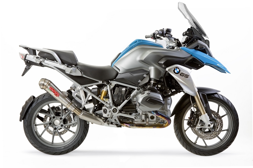 Exhaust compatible with Bmw R1200GS - Adventure 2013-2016, Powercone Evo, Slip-on exhaust including removable db killer and link pipe 