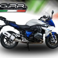 Exhaust compatible with Bmw R1200RS LC 2015-2016, Albus Ceramic, Slip-on exhaust including removable db killer and link pipe, EPA-compliant 