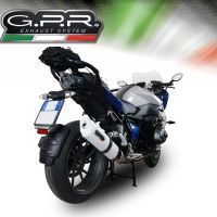 Exhaust compatible with Bmw R1200RS LC 2015-2016, Albus Ceramic, Slip-on exhaust including removable db killer and link pipe, EPA-compliant 