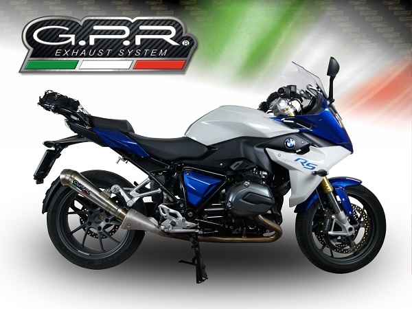 Exhaust compatible with Bmw R1200RS LC 2017-2019, Powercone Evo, Slip-on exhaust including removable db killer and link pipe, EPA-compliant 