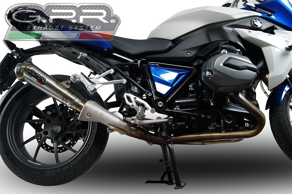 Exhaust compatible with Bmw R1200RS LC 2017-2019, Powercone Evo, Slip-on exhaust including removable db killer and link pipe, EPA-compliant 