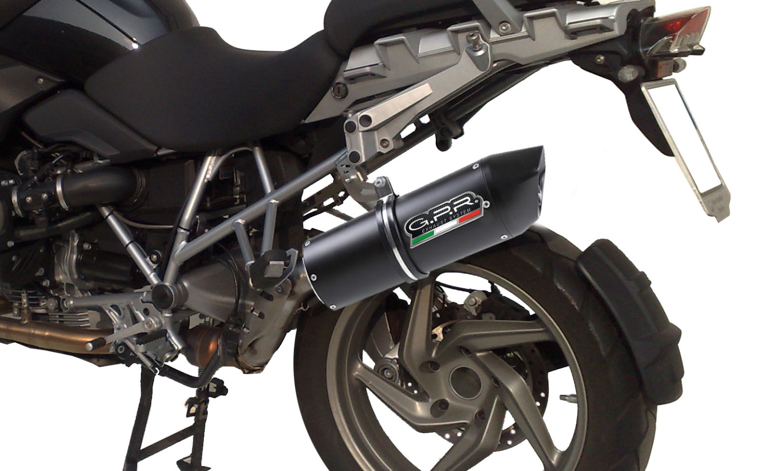 Exhaust compatible with Bmw R1200GS - Adventure 2013-2013, Albus Ceramic, Full system exhaust, including removable db killer 