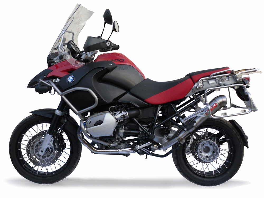 Exhaust compatible with Bmw R1200GS - Adventure 2010-2012, Powercone Evo, Slip-on exhaust including removable db killer and link pipe 