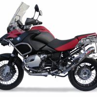 Exhaust compatible with Bmw R1200GS - Adventure 2010-2012, Powercone Evo, Slip-on exhaust including removable db killer and link pipe 