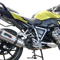 Exhaust compatible with Bmw R1250R R1250RS 2021-2024, Dual Inox, Slip-on exhaust including removable db killer and link pipe 