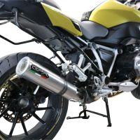 Exhaust compatible with Bmw R1250R R1250RS 2021-2024, M3 Titanium Natural, Slip-on exhaust including removable db killer and link pipe 