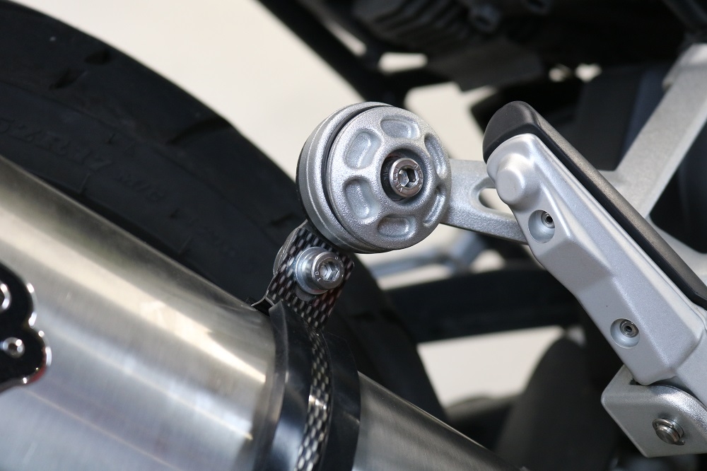 Exhaust compatible with Bmw R1250R R1250RS 2021-2024, Dual Poppy, Slip-on exhaust including removable db killer and link pipe 